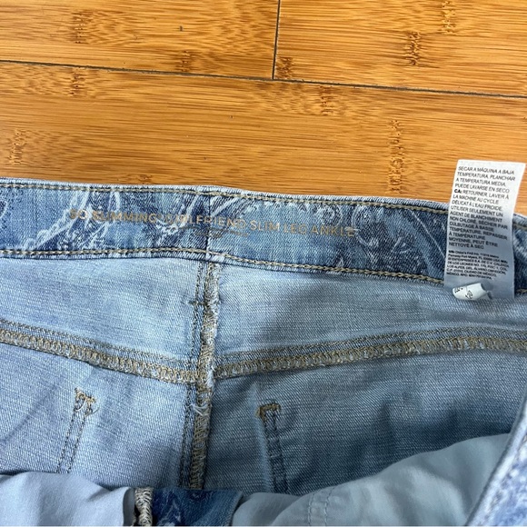 Chico's Light Blue Bandana Paisley Ankle Stretch Skinny Jeans Coastal Cowgirl - Picture 5 of 12